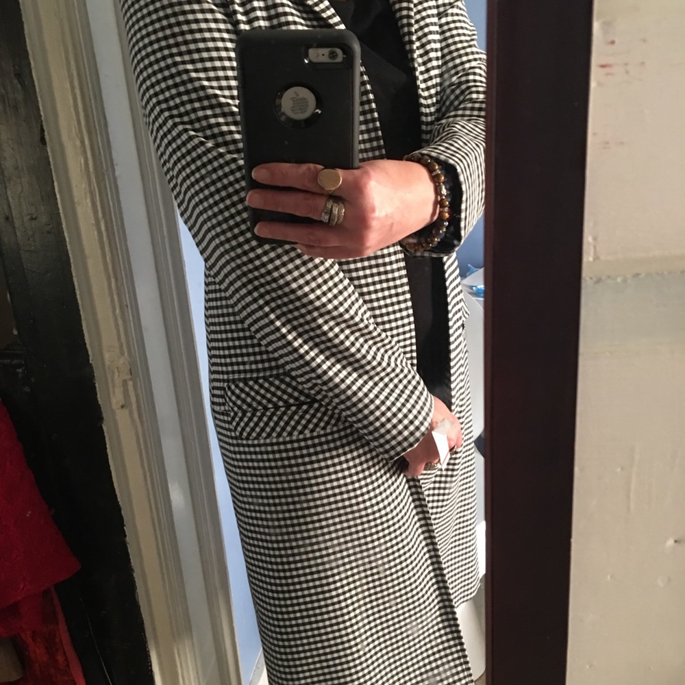 🎉 HP Statement Style 🎉.   gingham longline blazer - Picture 2 of 7